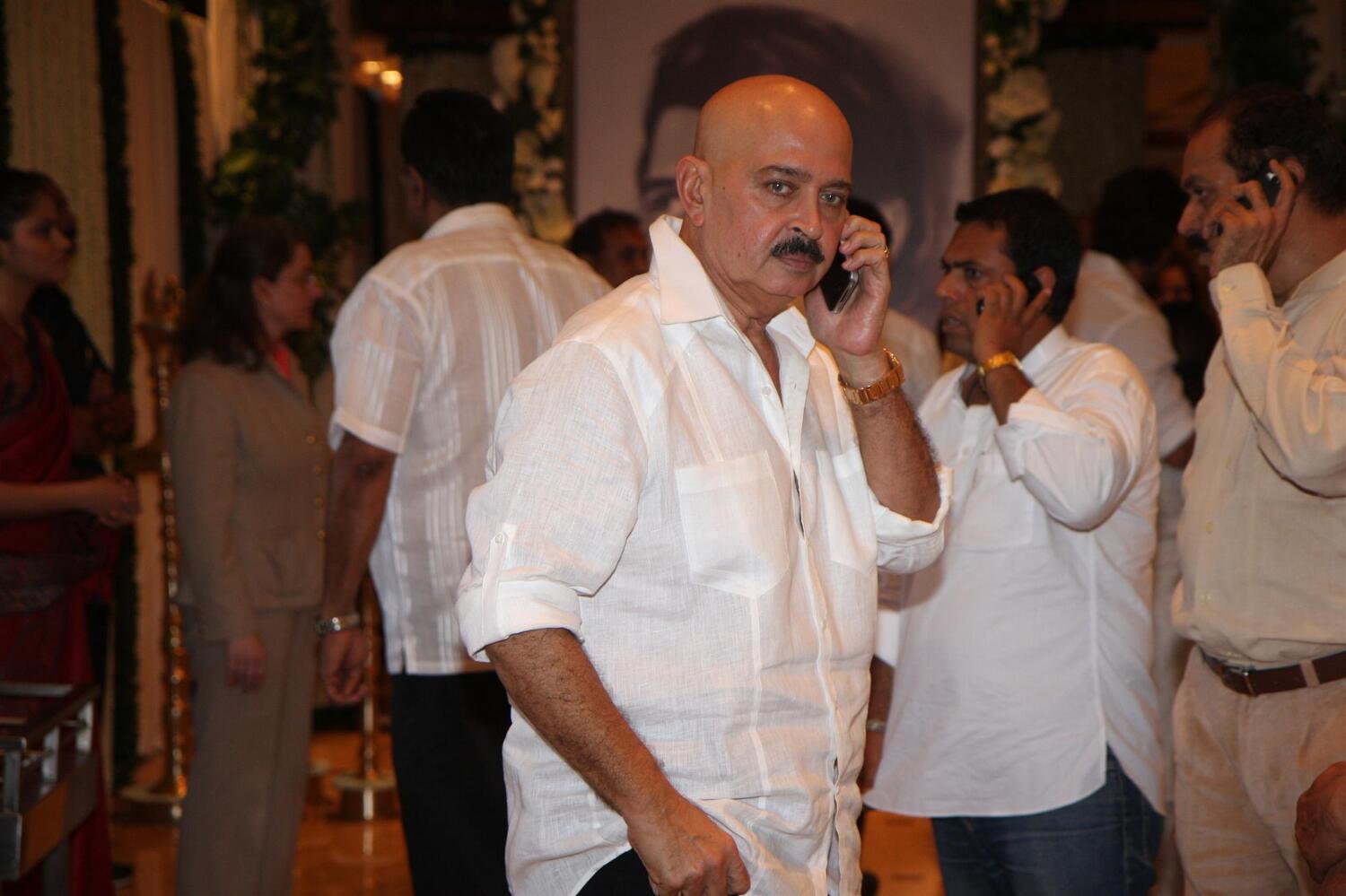 Rakesh Roshan at Chautha ceremony of late actor Rajesh Khanna in Mumbai