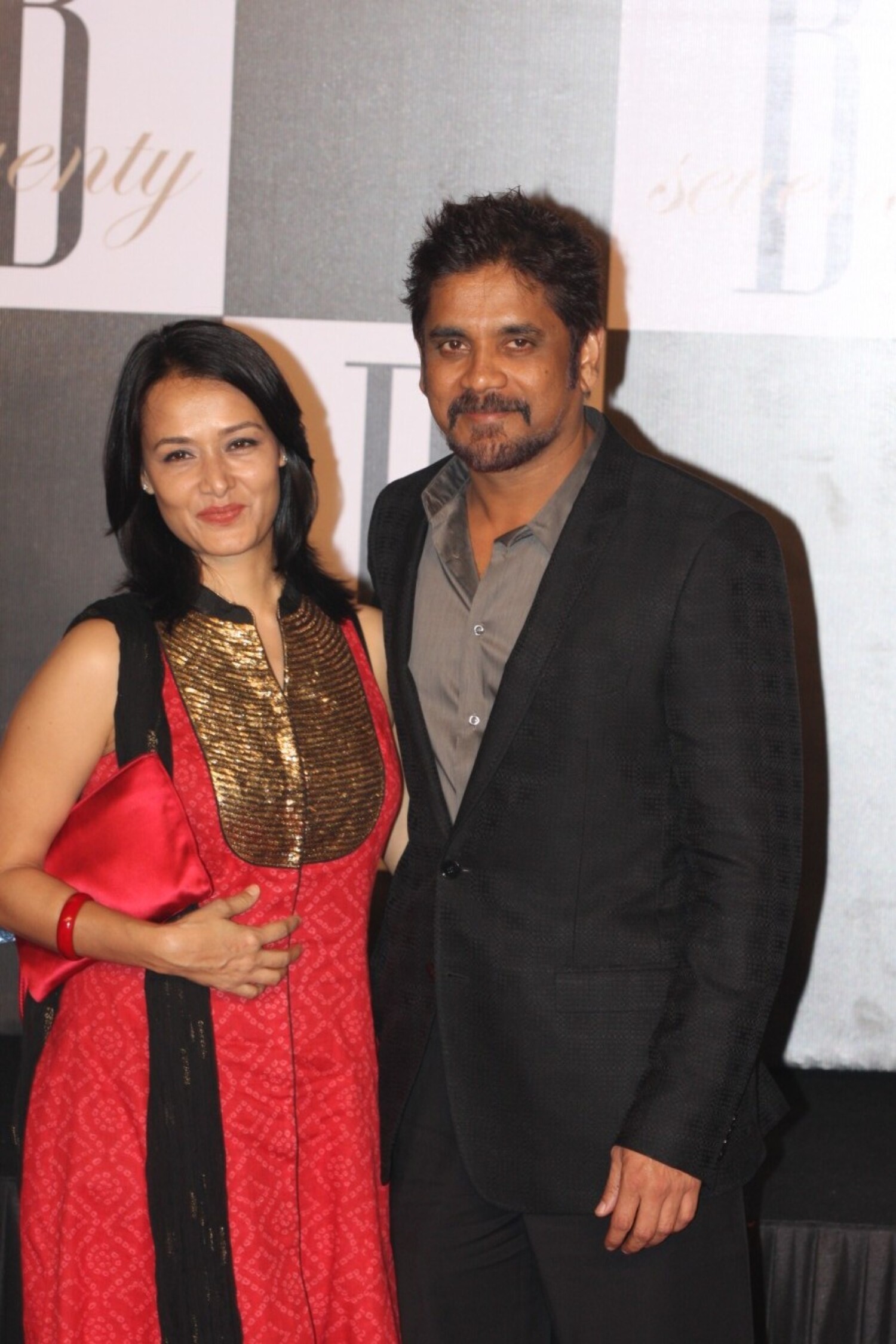 Nagarjuna with wife Amla at 70th Birthday Party of Amitabh Bachchan at