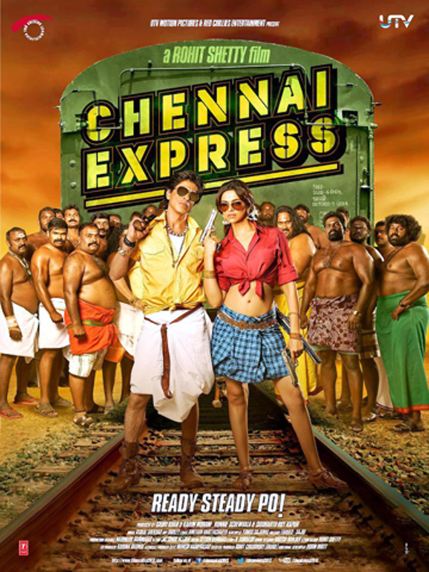 Shahrukh Khan Deepika Padukone Chennai Express Poster Chennai Express On Rediff Pages