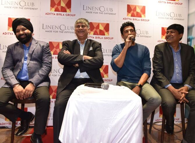 Linen Club Thane Store Launch by Farhan Akhtar