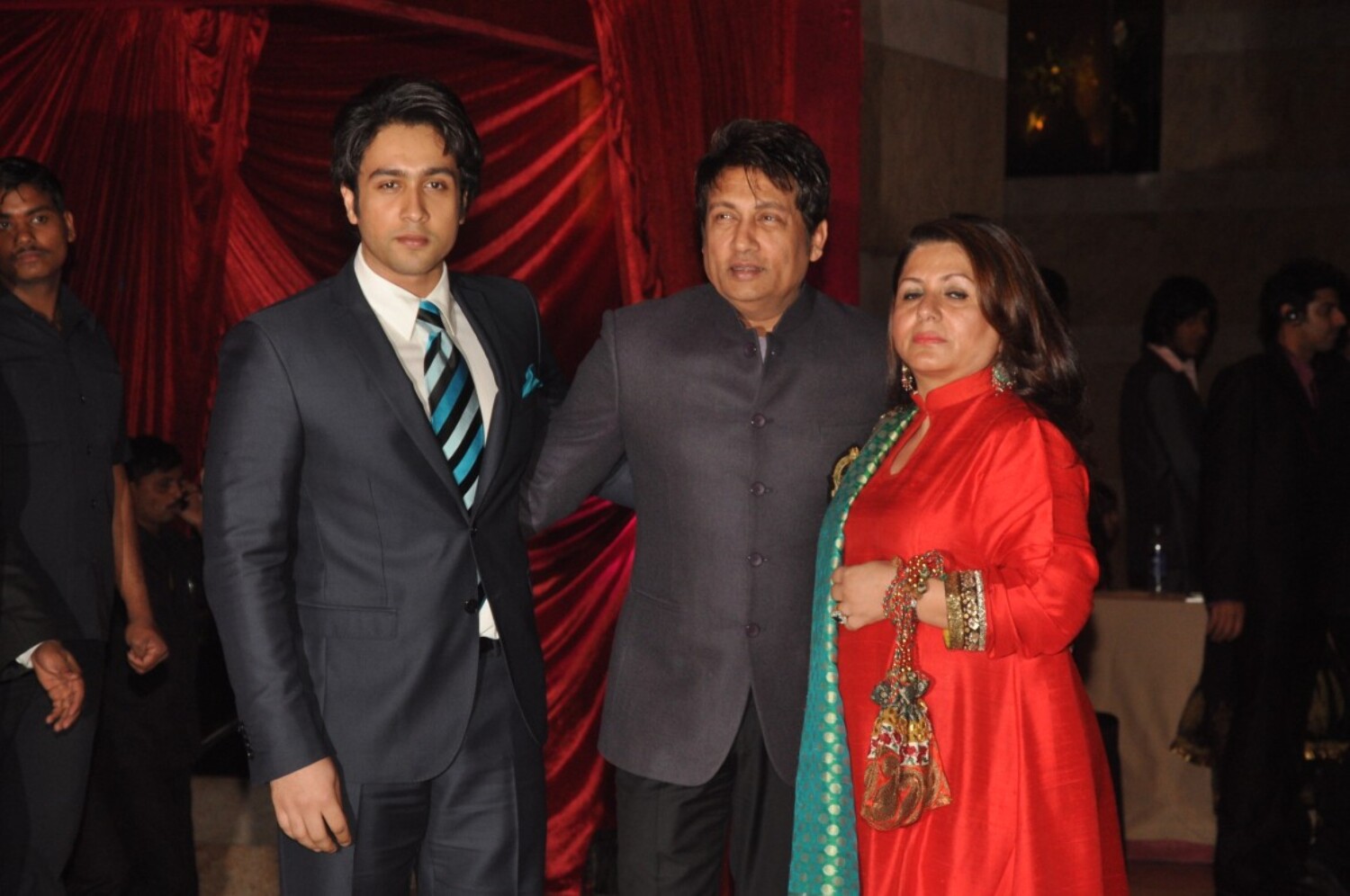 Shekhar Suman with wife Alka son Adhyayan at Ritesh Deshmukh Genelia ...