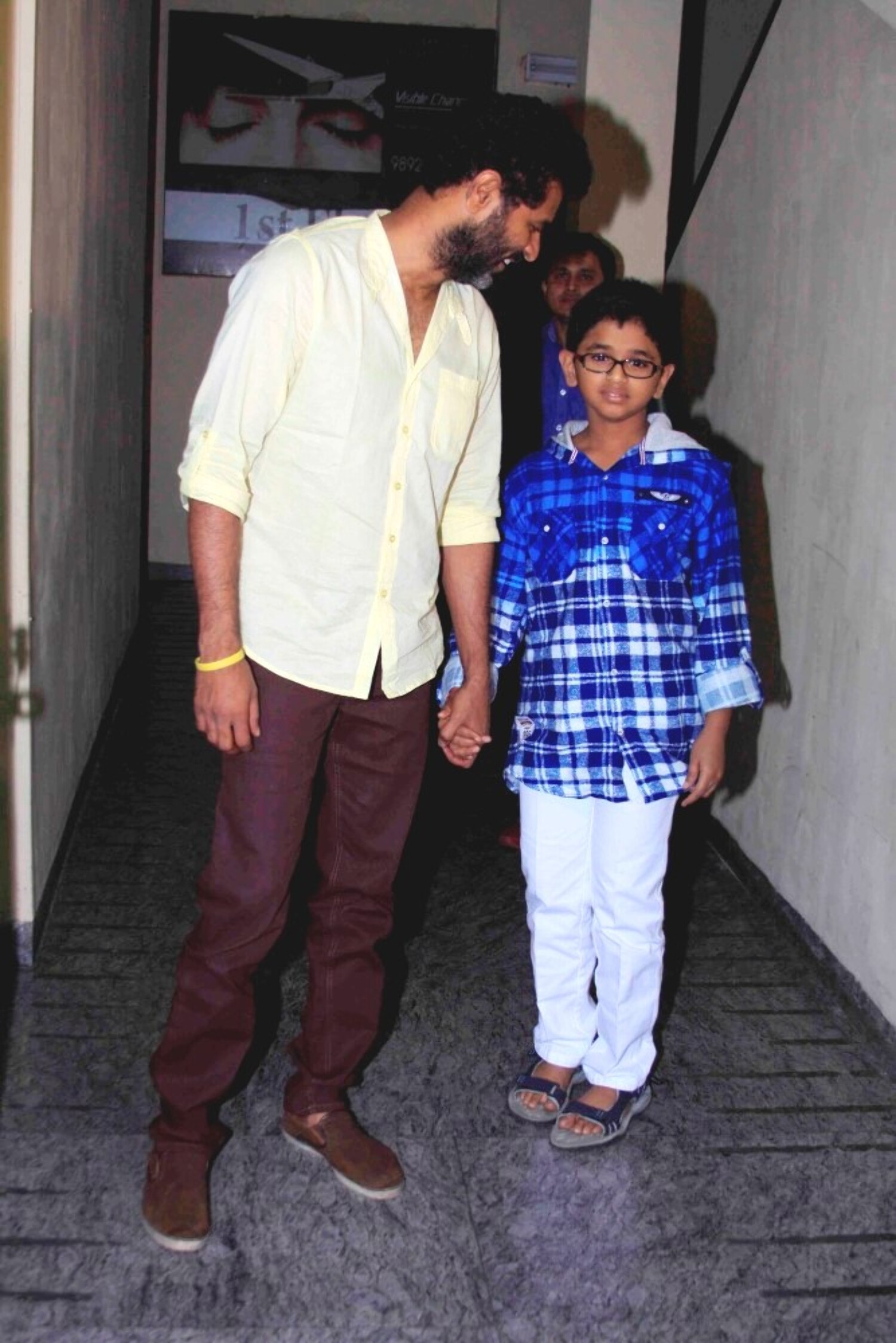 Prabhu Deva with his son at special screening of film Action Jackson 2 ...