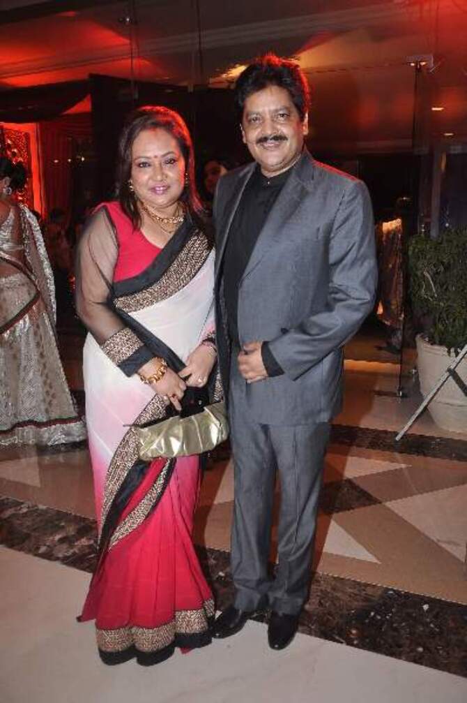 Udit Narayan with wife : rediff bollywood photos on Rediff Pages